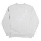 MEKE Mens Grey Sweatshirt Crew Neck M Cotton Pullover Comfortable Casual