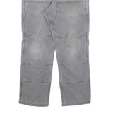 CARHARTT Mens Cotton Blend Grey Relaxed Fit Straight Trousers W34 L27 Workwear