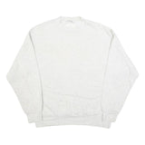 PRO SPIRIT Mens White Crew Neck L Cotton Blend Casual Sweatshirt Pullover