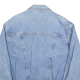 PACIFIQUE SUD Womens Blue Denim Jacket L Cotton Button Plain Classic Fit