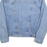 PACIFIQUE SUD Womens Blue Denim Jacket L Cotton Button Plain Classic Fit