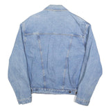PACIFIQUE SUD Womens Blue Denim Jacket L Cotton Button Plain Classic Fit