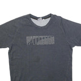 PUMA Mens Grey Graphic T-Shirt L Short Sleeve Crew Neck Cotton Blend Casual