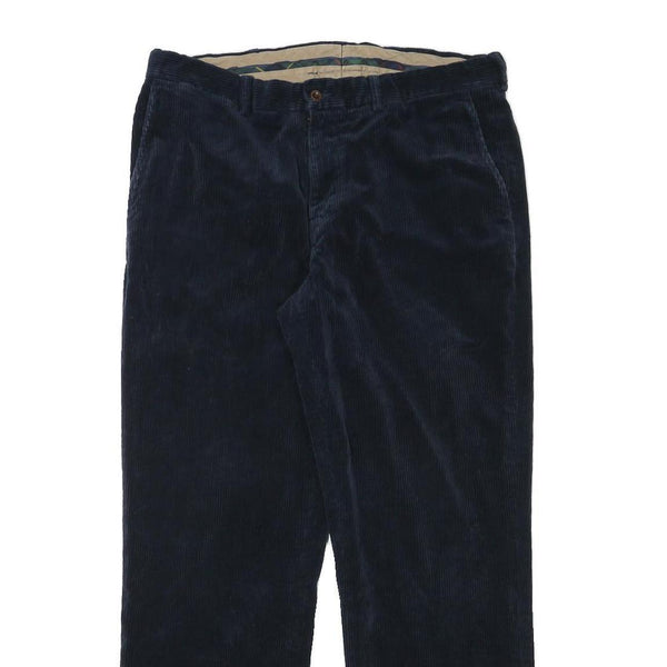 POLO RALPH LAUREN Mens Regular Navy Blue Cotton Blend Regular Fit Trousers W35
