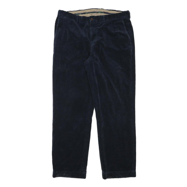 POLO RALPH LAUREN Mens Regular Navy Blue Cotton Blend Regular Fit Trousers W35