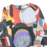 PHASE EIGHT Womens Multicolour Printed Top 3/4 Sleeve Round Neck UK 10 Stylish