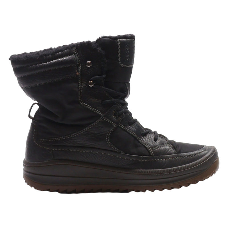 ECCO Snow Boots Black Synthetic Womens UK 7