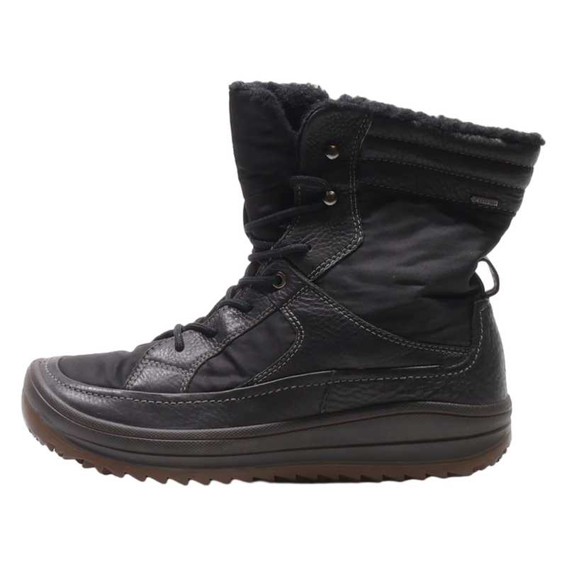 ECCO Snow Boots Black Synthetic Womens UK 7