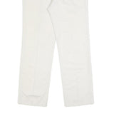 CHAPS Mens Regular Fit White Cotton Blend Trousers W32 L30 Zip Closure Classic