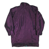 Womens Purple & Teal Plain Jacket XL Polyester Blend Zip Casual Quilted Design