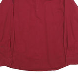 WRANGLER Mens Red Plain Shirt XL Cotton Long Sleeve Button Casual