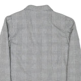 CITY LINE Womens Grey Check Double Breasted Jacket L Polyester Blend Plain