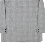 CITY LINE Womens Grey Check Double Breasted Jacket L Polyester Blend Plain