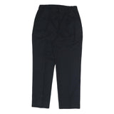 SAG HARBOR Womens Cotton Blend Black Regular Fit Straight Trousers W38 L30
