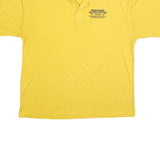 CRYSTAL SPRINGS Mens Yellow Short Sleeve Plain Polo Shirt XL Casual Summer