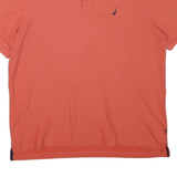 NAUTICA Mens Coral Plain Polo Shirt XL Cotton Blend Short Sleeve Classic Fit
