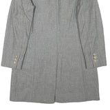 AIGNER Womens Grey Wool Blend Classic Jacket M Woven Tailored Button Closure