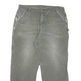 CARHARTT Mens Cotton Blend Green Regular Straight Trousers W40 L32 Workwear