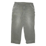 CARHARTT Mens Cotton Blend Green Regular Straight Trousers W40 L32 Workwear