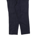 GAAN DUH Womens Navy Regular Fit Straight Leg Trousers W26 L27