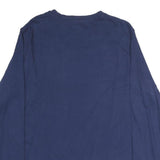 CHAMPION Mens Navy Blue Long Sleeve Crew Neck Cotton T-Shirt L