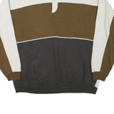 GREAT LAKES Mens Beige & Brown & Black Collared XL Cotton Blend Sweater Pullover