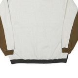 GREAT LAKES Mens Beige & Brown & Black Collared XL Cotton Blend Sweater Pullover