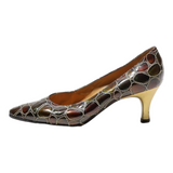 CASADEI Pump Heels Brown Leather Womens UK 7