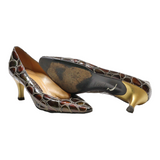 CASADEI Pump Heels Brown Leather Womens UK 7