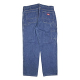 DICKIES Mens Regular Fit Blue Denim Jeans W38 L32 Workwear Zip Pockets
