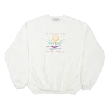 SDI Mens White Golfing Agate Beach Crew Neck M Cotton Blend Sweatshirt