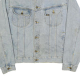 LEE Mens Blue Denim Jacket M Cotton Button Closure Classic Fit Casual Style