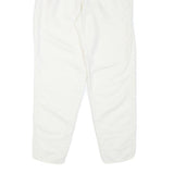 THE BEST Womens Cotton Blend White Regular Fit Straight Trousers W28 L30