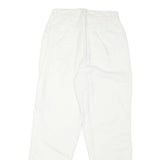 THE BEST Womens Cotton Blend White Regular Fit Straight Trousers W28 L30