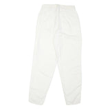 THE BEST Womens Cotton Blend White Regular Fit Straight Trousers W28 L30