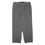 CALVIN KLEIN JEANS Womens Regular Grey Denim W34 L28 Cotton Blend Zip Casual