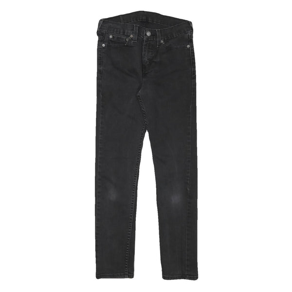 LEVI'S 510 Mens Jeans Black Slim Skinny Denim Medium W27 L27 Zip Fastening