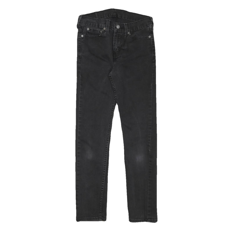 LEVI'S 510 Mens Jeans Black Slim Skinny Denim Medium W27 L27 Zip Fastening