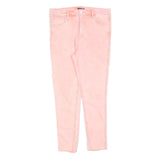 LEVI'S Womens Pink Slim Skinny Denim Light W31 L27 Distressed Hem Jeans