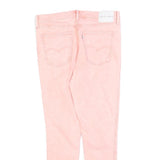 LEVI'S Womens Pink Slim Skinny Denim Light W31 L27 Distressed Hem Jeans