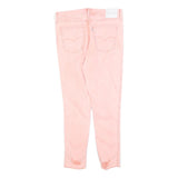 LEVI'S Womens Pink Slim Skinny Denim Light W31 L27 Distressed Hem Jeans