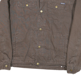 BASS CREEK Mens Brown Workwear Jacket XL Cotton Blend Canvas Plain Button Front