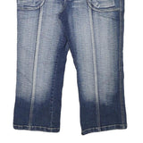 LADY DUTCH Womens Denim Blue Cotton Blend Casual Shorts XL W34 Faded Wash