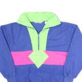 MOUNTAIN GEAR Mens Blue & Pink Colourblock Jacket S Polyester Zip Pullover