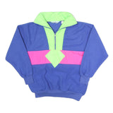MOUNTAIN GEAR Mens Blue & Pink Colourblock Jacket S Polyester Zip Pullover