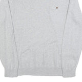 BEN SHERMAN Mens Grey Plain Cotton Jumper Crew Neck Basic Knit L Casual