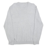 BEN SHERMAN Mens Grey Plain Cotton Jumper Crew Neck Basic Knit L Casual