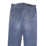 LEVI'S Mens Blue Cotton Blend Regular Straight Denim W36 L30 Classic Fit Jeans