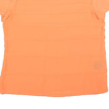 Womens Orange Basic Top Short Sleeve Round Neck Plain M Lightweight Summer