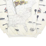 ART UNLIMITED Mens White Civil War Map Printed Crew Neck 2XL Sweatshirt